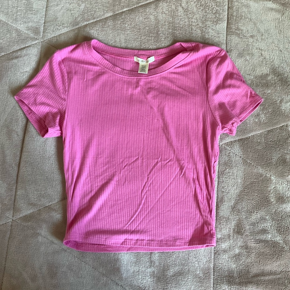 Bozzolo Pink Ribbed Top